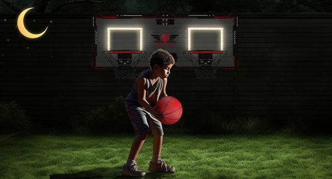 VATOS 2x Basketball Hoop Indoor Outdoor Electric Mini Scoreboard Gift for Kids - ToylandEU