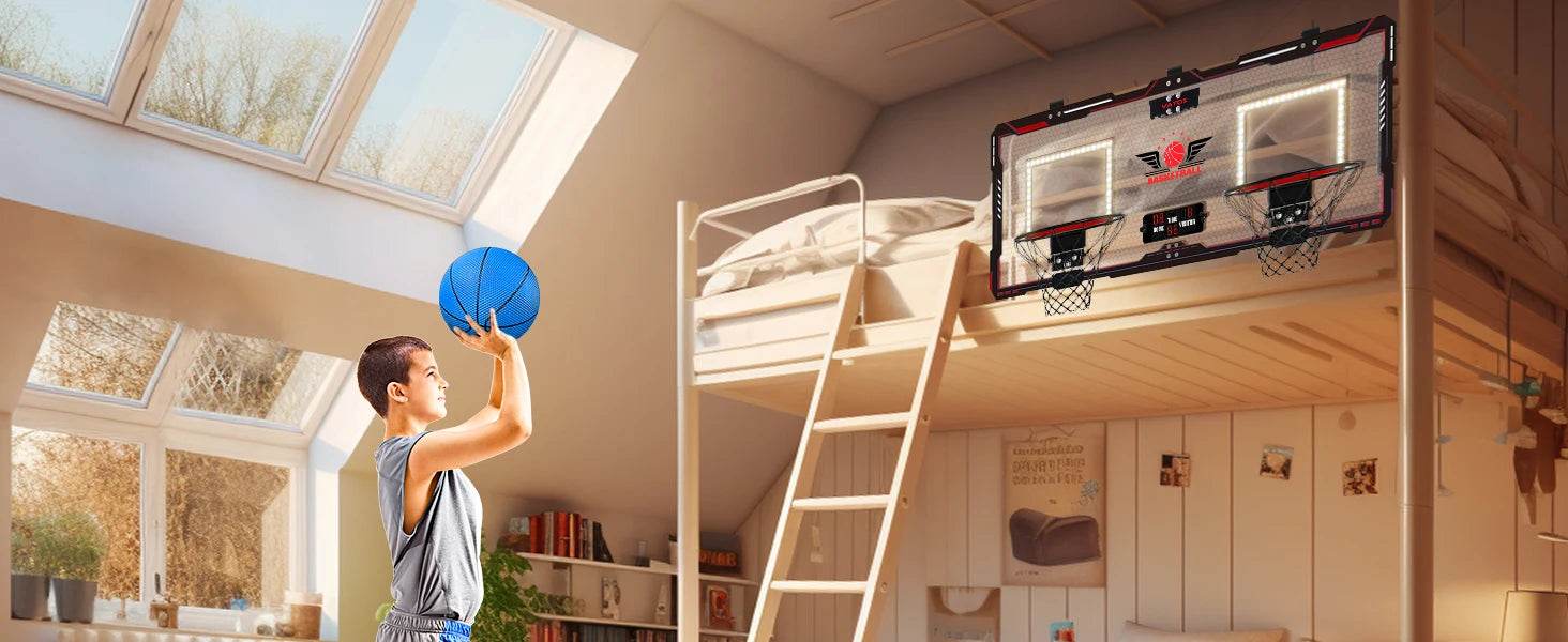 VATOS 2x Basketball Hoop Indoor Outdoor Electric Mini Scoreboard Gift for Kids - ToylandEU