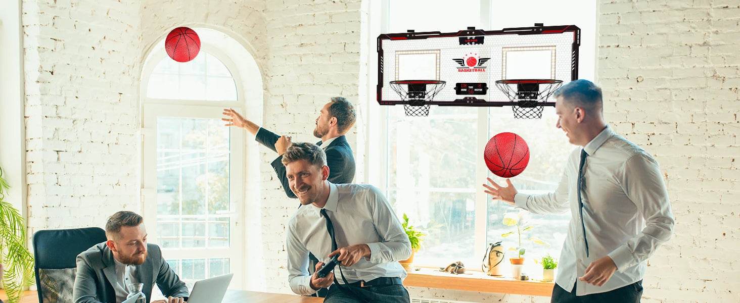 VATOS 2x Basketball Hoop Indoor Outdoor Electric Mini Scoreboard Gift for Kids - ToylandEU