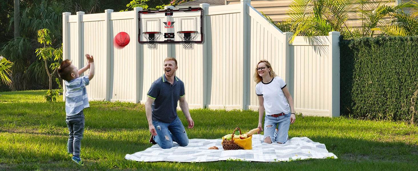 VATOS 2x Basketball Hoop Indoor Outdoor Electric Mini Scoreboard Gift for Kids - ToylandEU