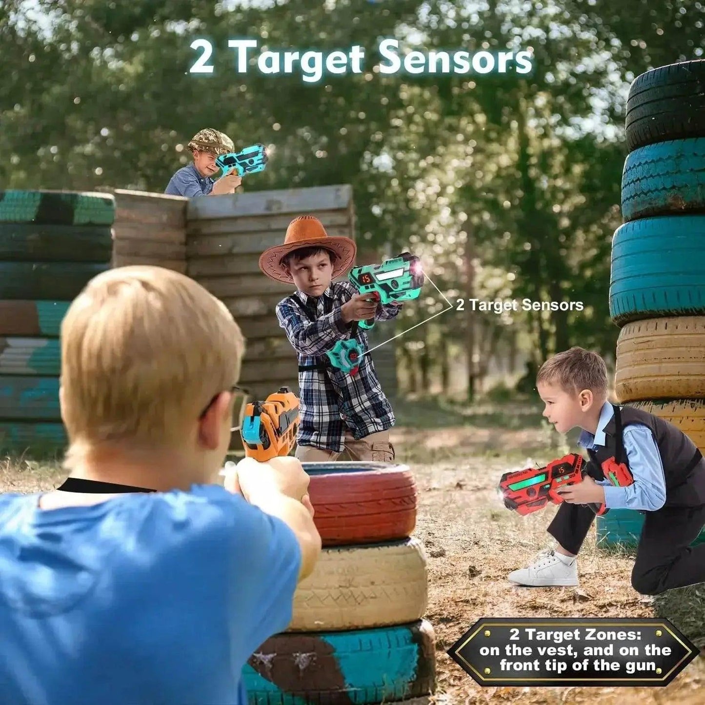 VATOS 4x Laser Tag Guns Set for Indoor Outdoor Fun -  ToylandEU™