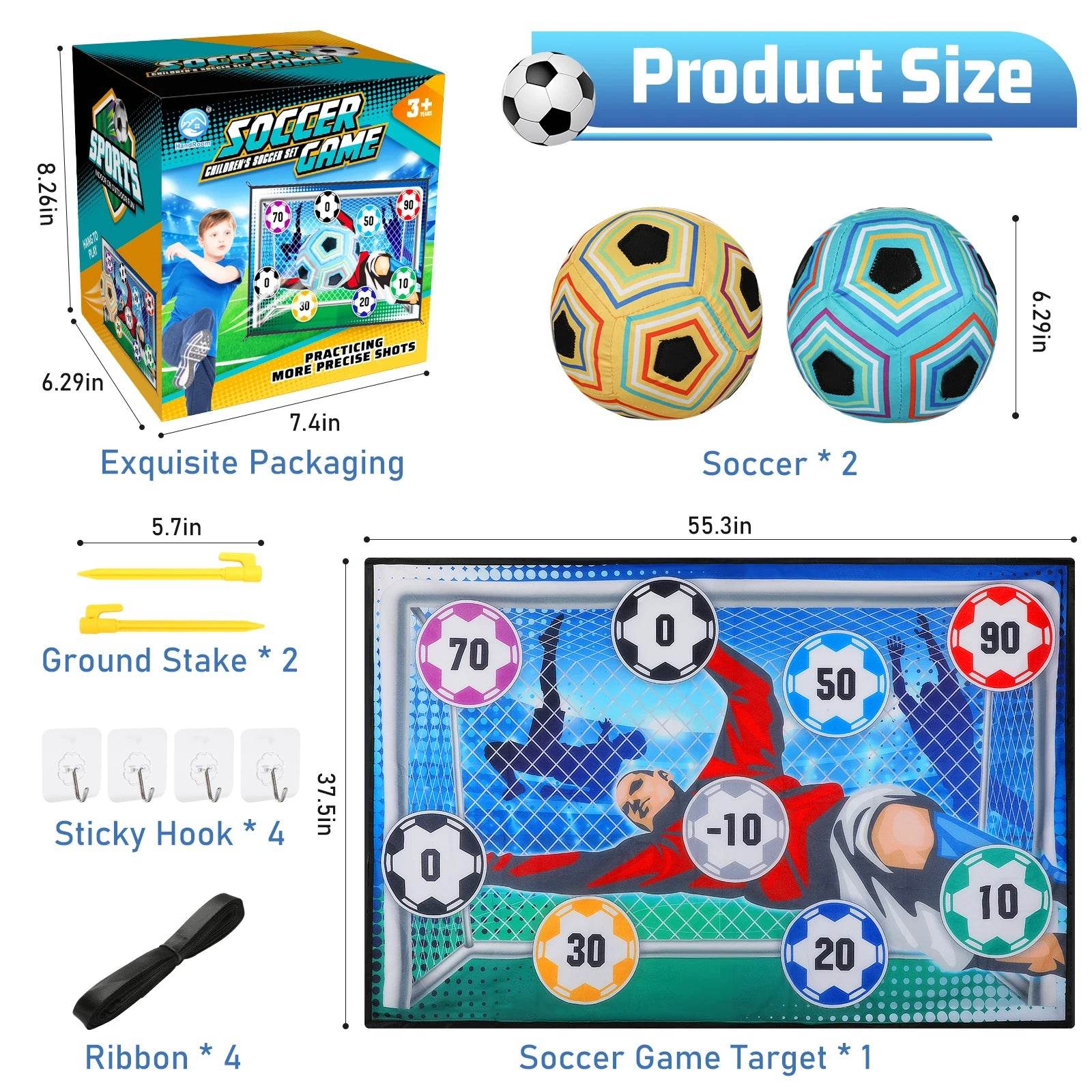 VATOS Football Ball Game Set for Kids Indoor Outdoor Soccer - ToylandEU