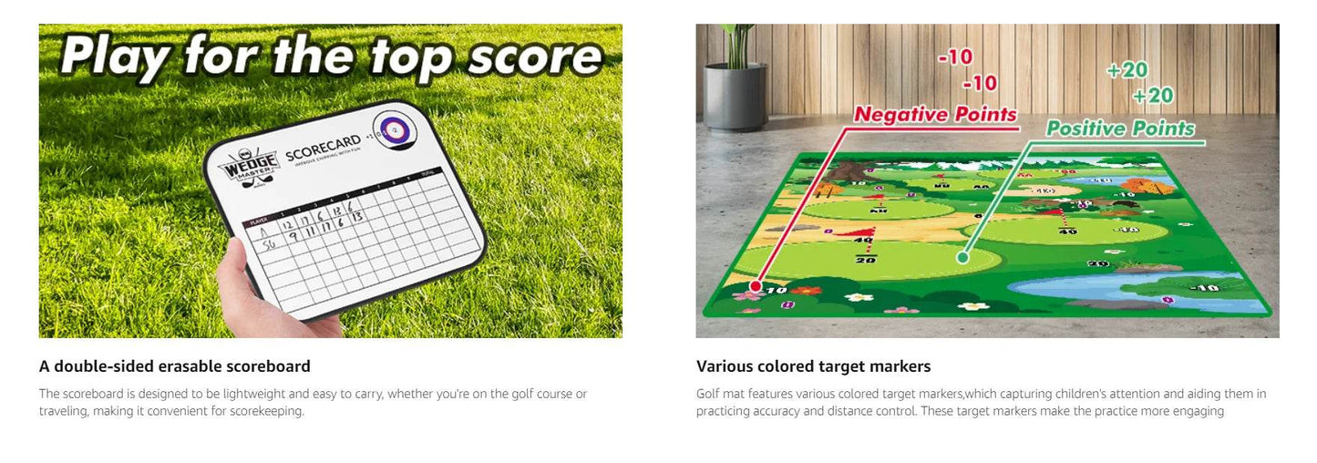 VATOS Golf Chipping Game Mat Indoor Outdoor with 20 Balls - ToylandEU