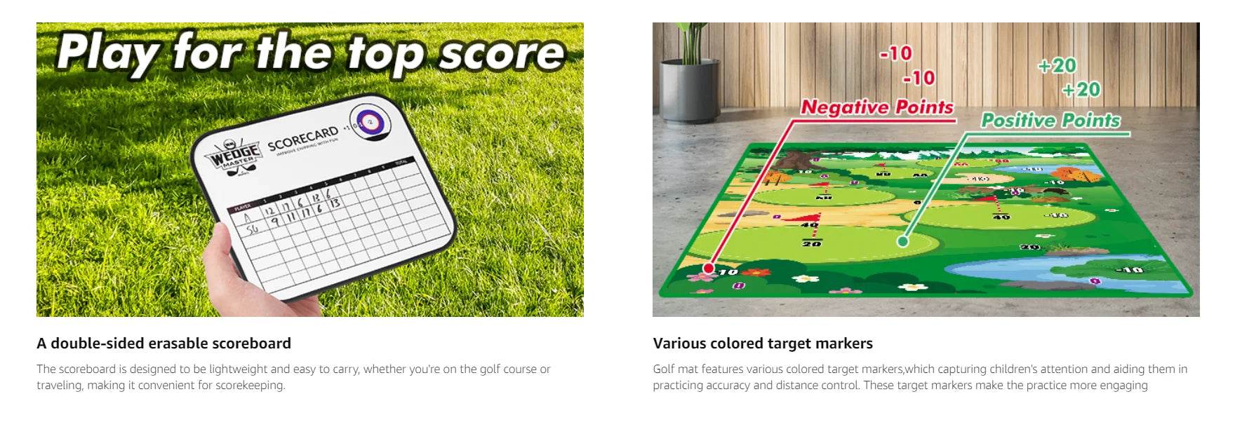 VATOS Golf Chipping Game Mat Indoor Outdoor with 20 Balls - ToylandEU