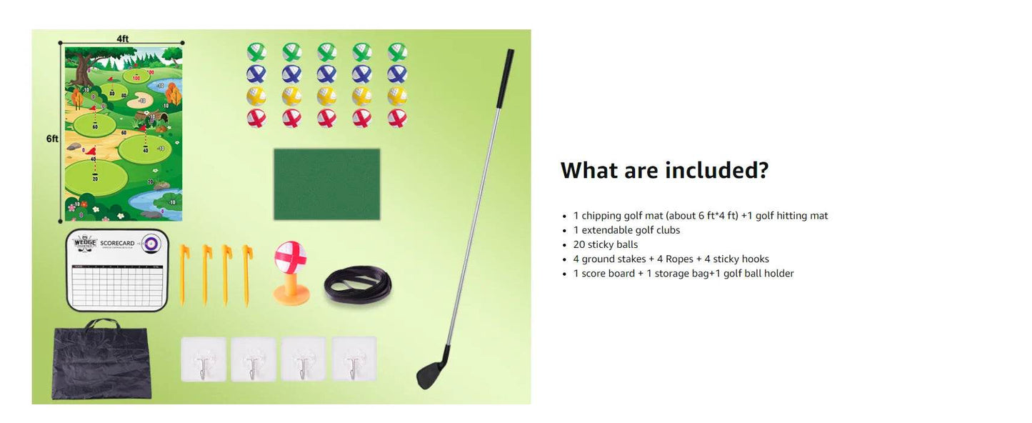 VATOS Golf Chipping Game Mat Indoor Outdoor with 20 Balls - ToylandEU