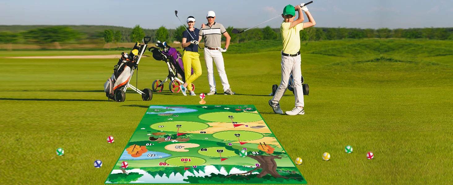 VATOS Golf Chipping Game Mat Indoor Outdoor with 20 Balls - ToylandEU