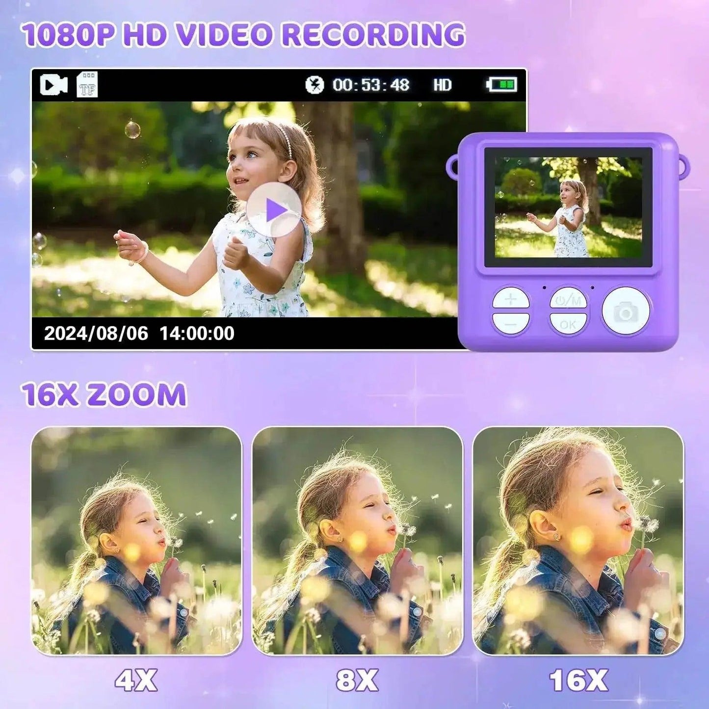 VATOS Instant Print Camera for Kids Birthday Gift Purple -  ToylandEU™