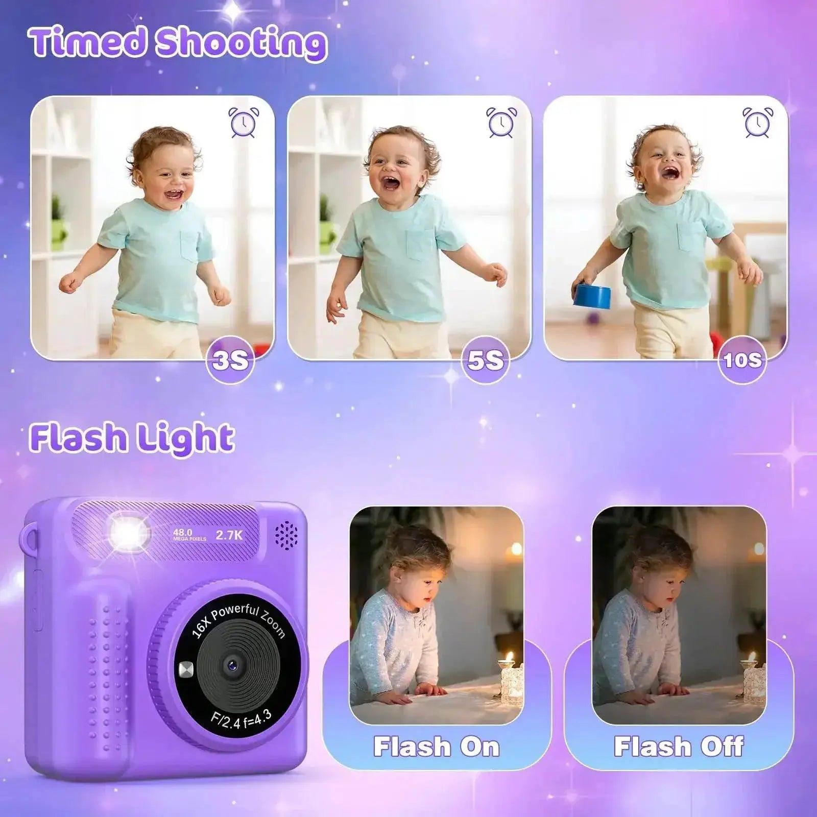  VATOS Instant Print Camera for Kids Birthday Gift Purple -  ToylandEU™