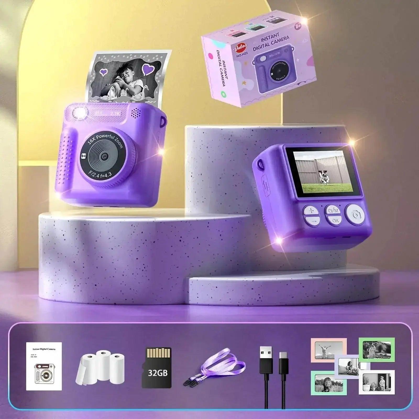  VATOS Instant Print Camera for Kids Birthday Gift Purple -  ToylandEU™