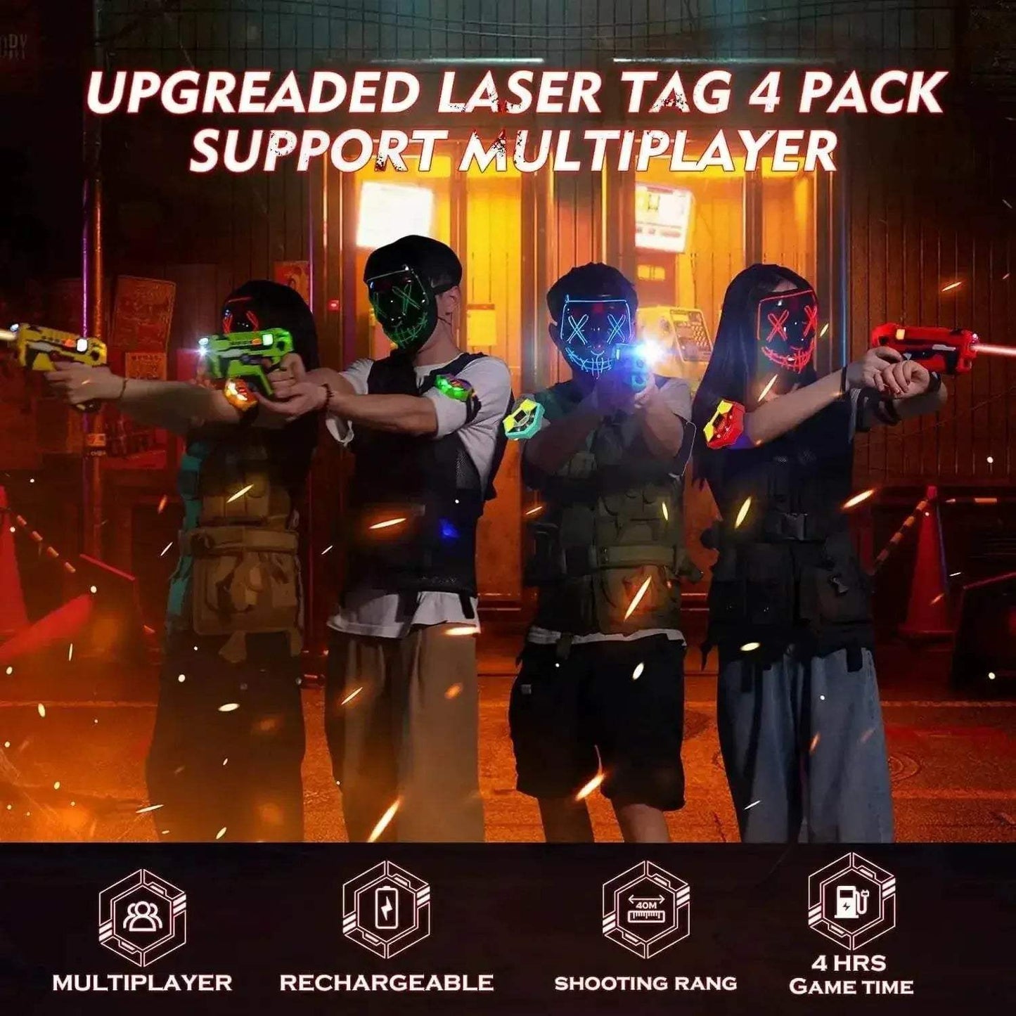 VATOS Laser Tag Battle Game Gun Set Electric Infrared Toy Guns Kids - ToylandEU