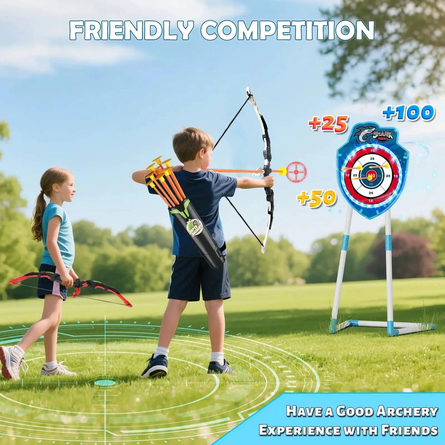  VATOS Night Light Archery Battle Arena For Kids -  ToylandEU™