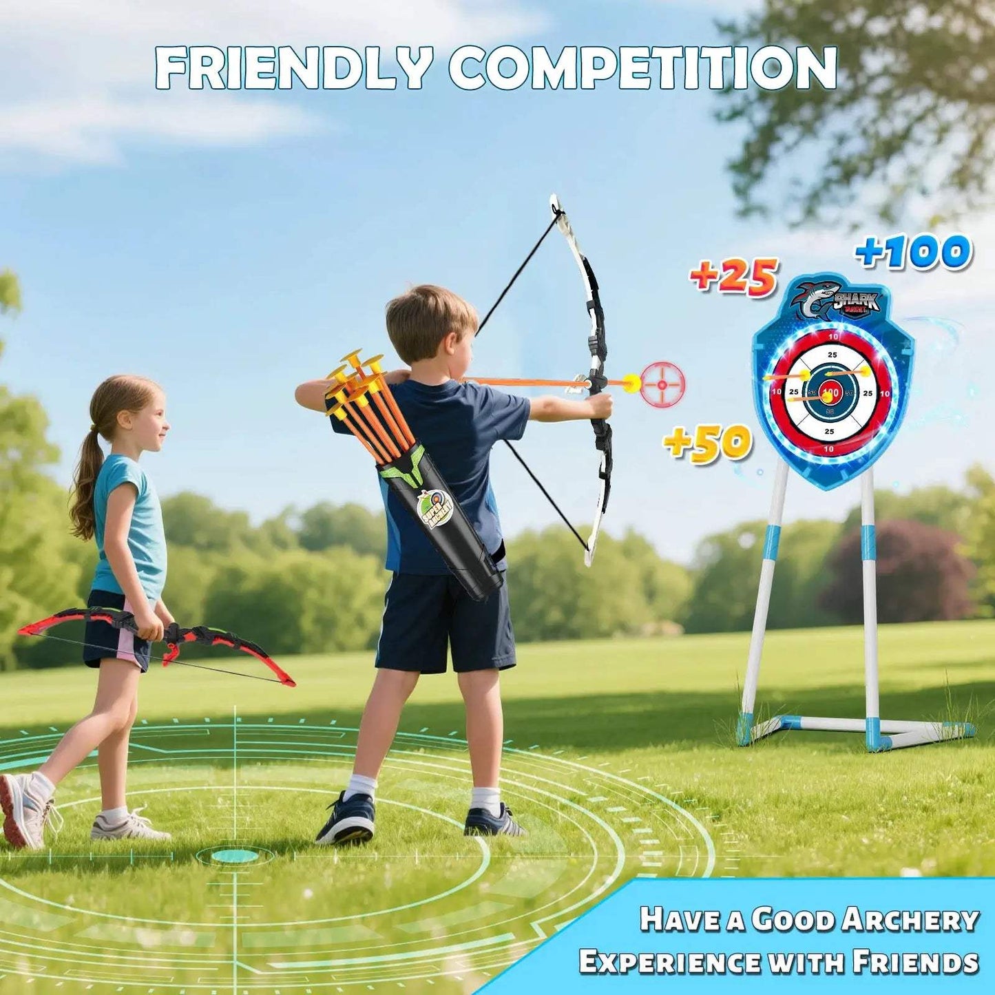  VATOS Night Light Archery Battle Arena For Kids -  ToylandEU™