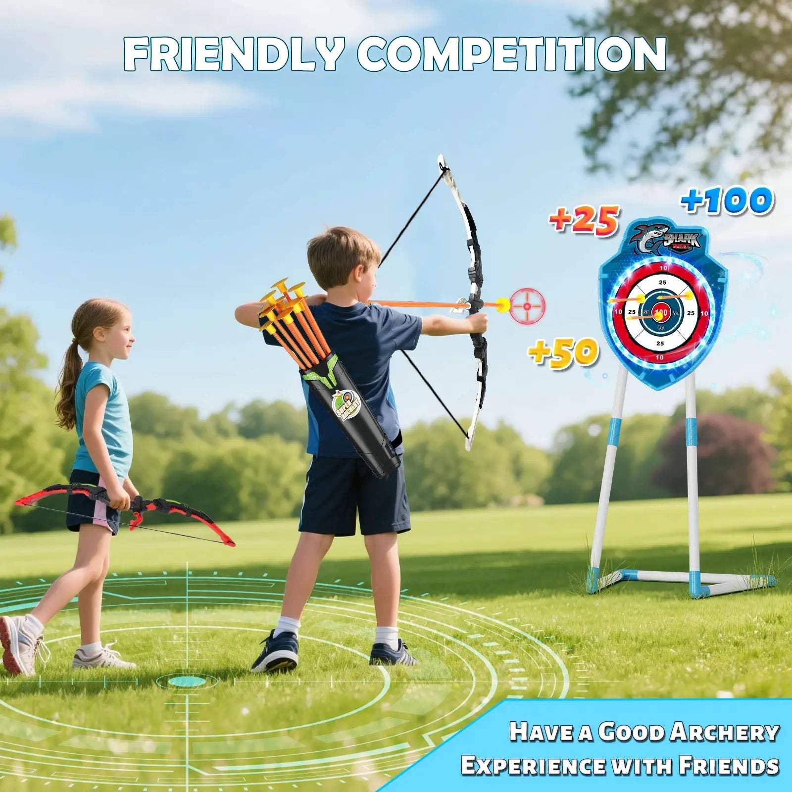  VATOS Night Light Archery Battle Arena For Kids -  ToylandEU™