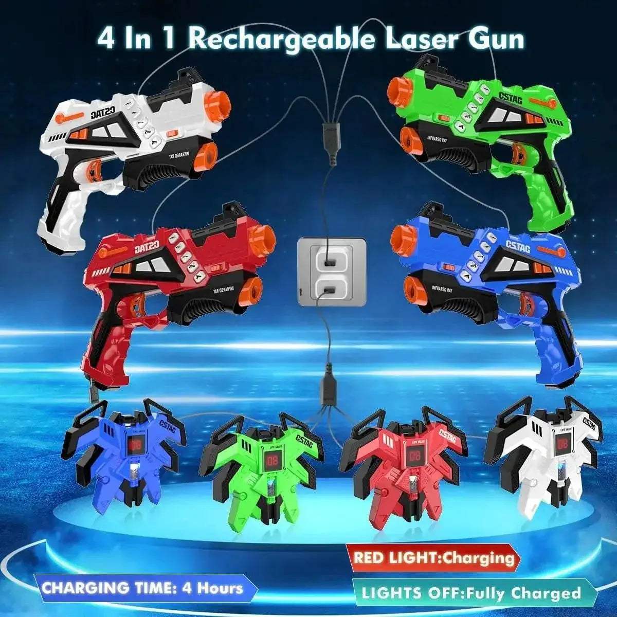  VATOS Rechargeable Laser Tag Guns 4 Sets for Fun Battles -  ToylandEU™