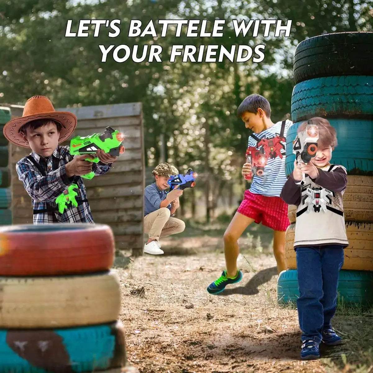  VATOS Rechargeable Laser Tag Guns 4 Sets for Fun Battles -  ToylandEU™