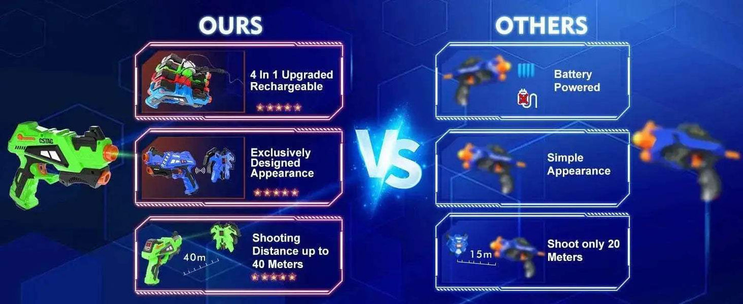  VATOS Rechargeable Laser Tag Guns 4 Sets for Fun Battles -  ToylandEU™
