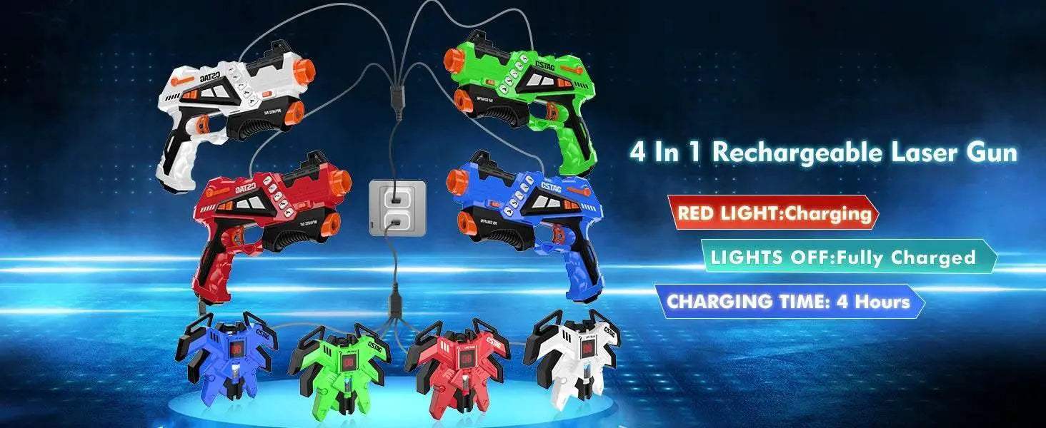  VATOS Rechargeable Laser Tag Guns 4 Sets for Fun Battles -  ToylandEU™