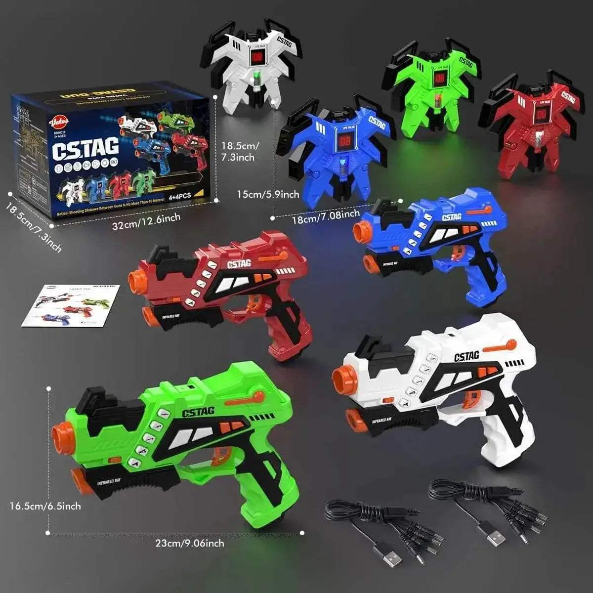  VATOS Rechargeable Laser Tag Guns 4 Sets for Fun Battles -  ToylandEU™