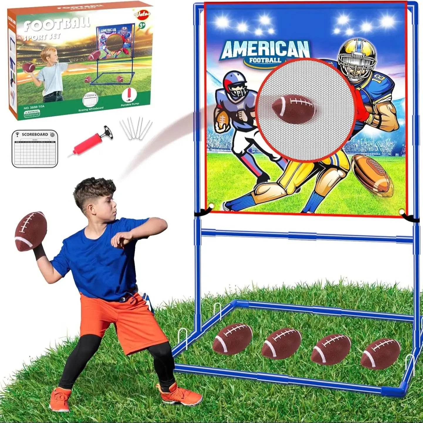 VATOS Rugby US Football Toss Target Games Indoor Outdoor Toy - ToylandEU