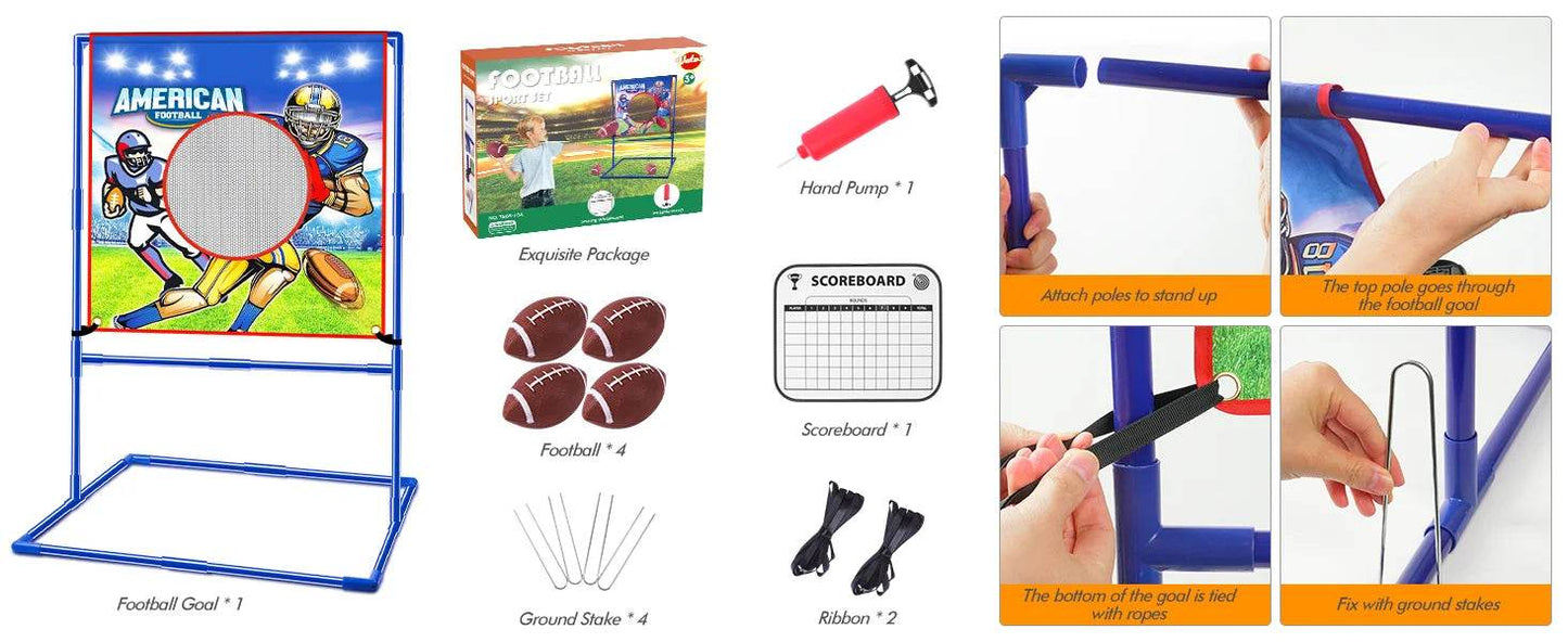 VATOS Rugby US Football Toss Target Games Indoor Outdoor Toy - ToylandEU