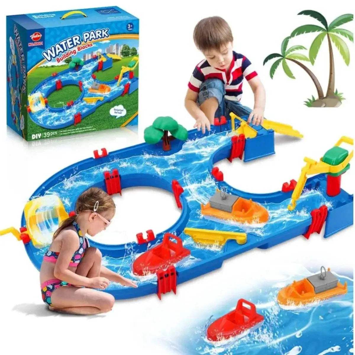 VATOS Summer Splash Bonanza: Ultimate 39-Piece Water Park Set for Kids' Outdoor Play - ToylandEU