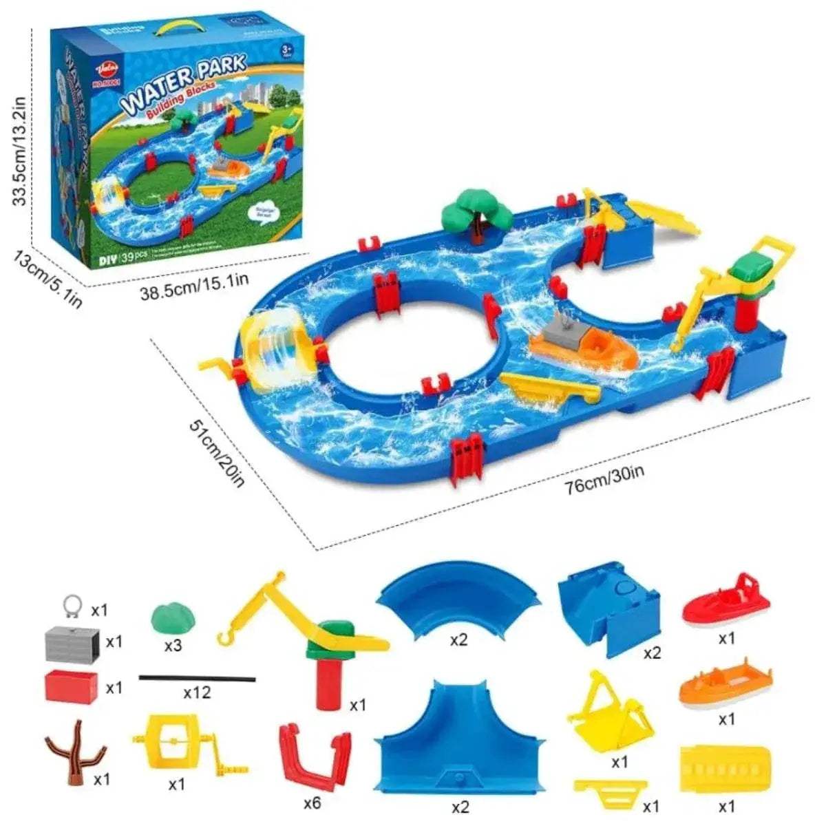 VATOS Summer Splash Bonanza: Ultimate 39-Piece Water Park Set for Kids' Outdoor Play - ToylandEU