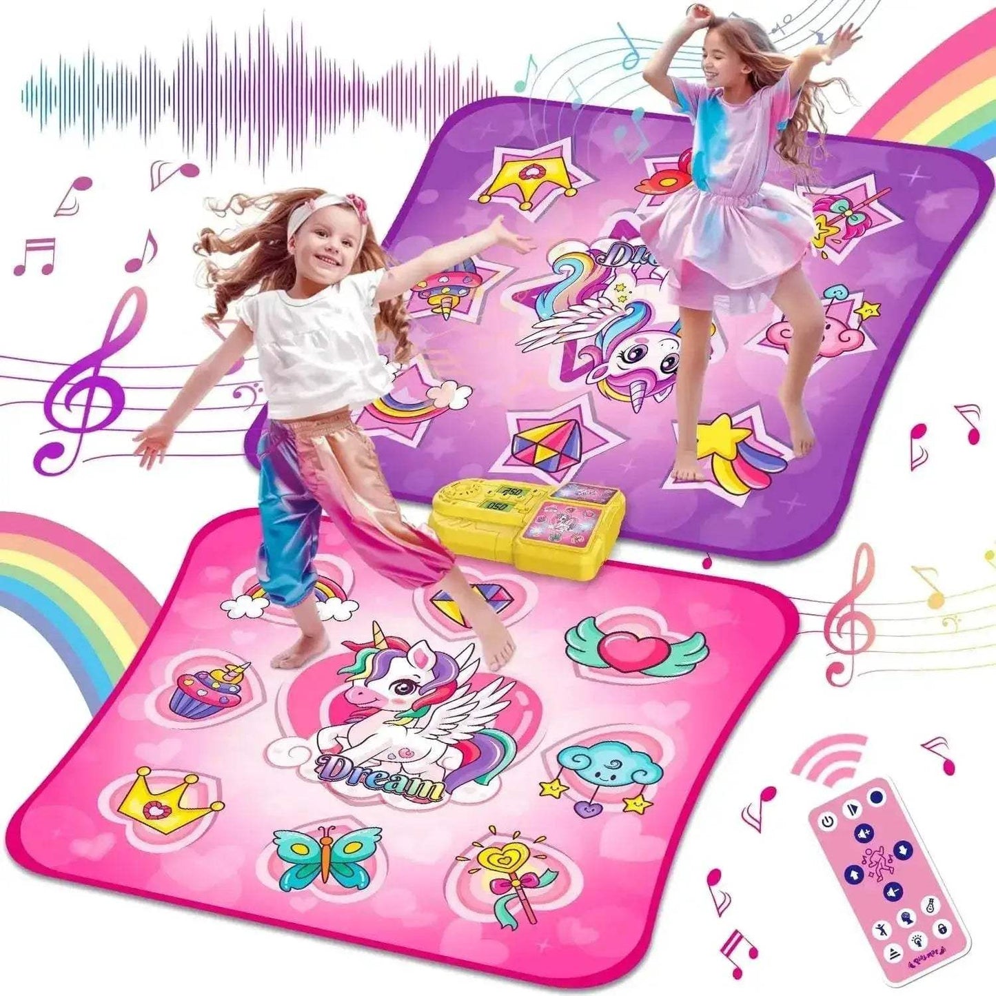  VATOS Unicorn Dance Mat x2 Toys for Girls Fun Play Mat -  ToylandEU™