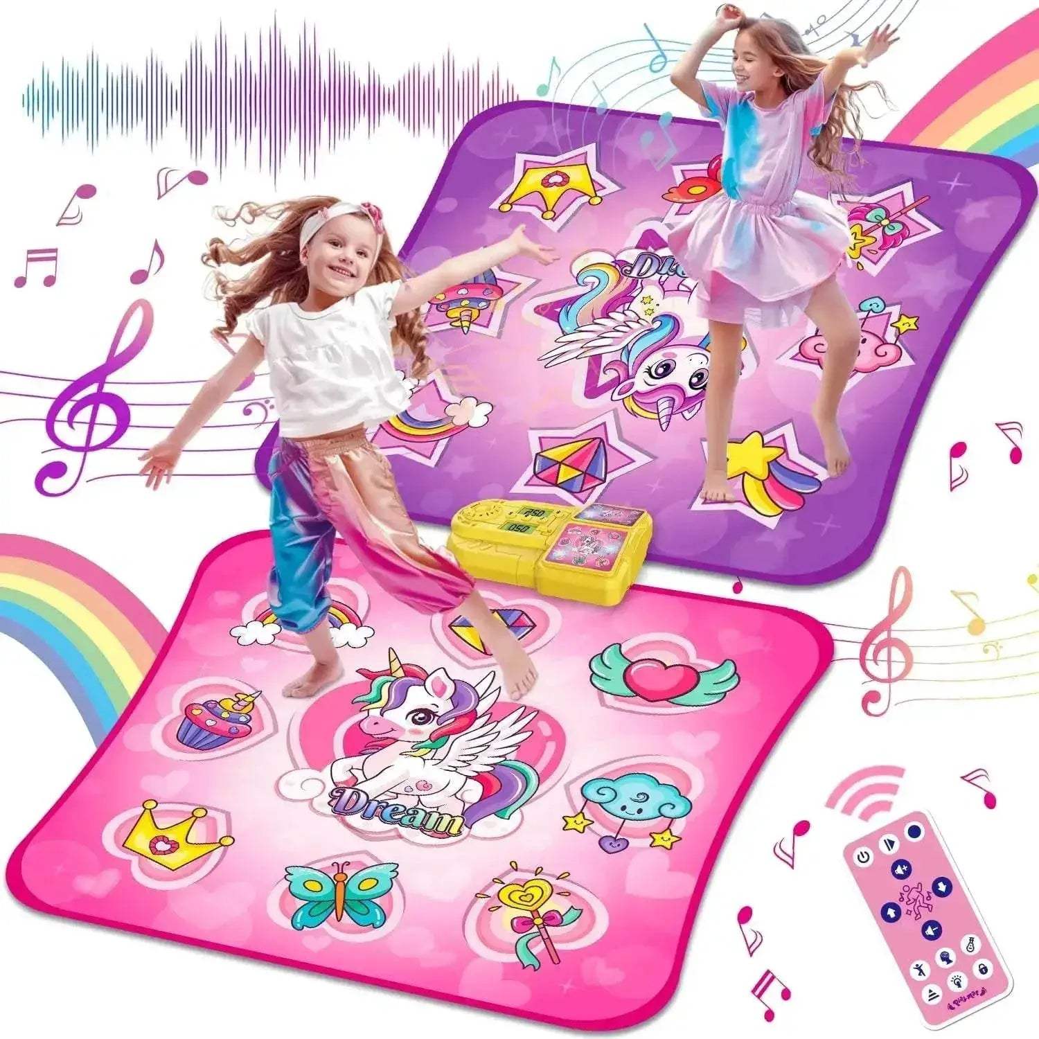  VATOS Unicorn Dance Mat x2 Toys for Girls Fun Play Mat -  ToylandEU™