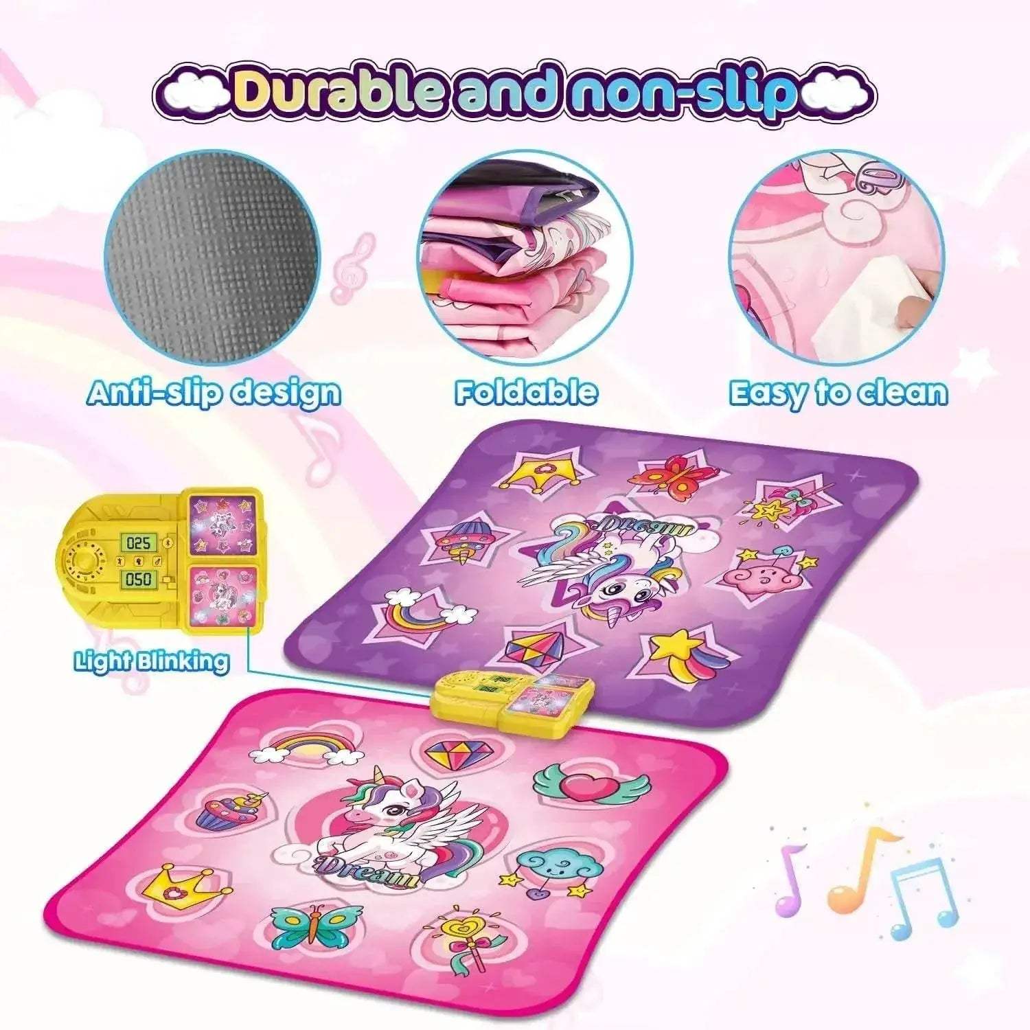  VATOS Unicorn Dance Mat x2 Toys for Girls Fun Play Mat -  ToylandEU™