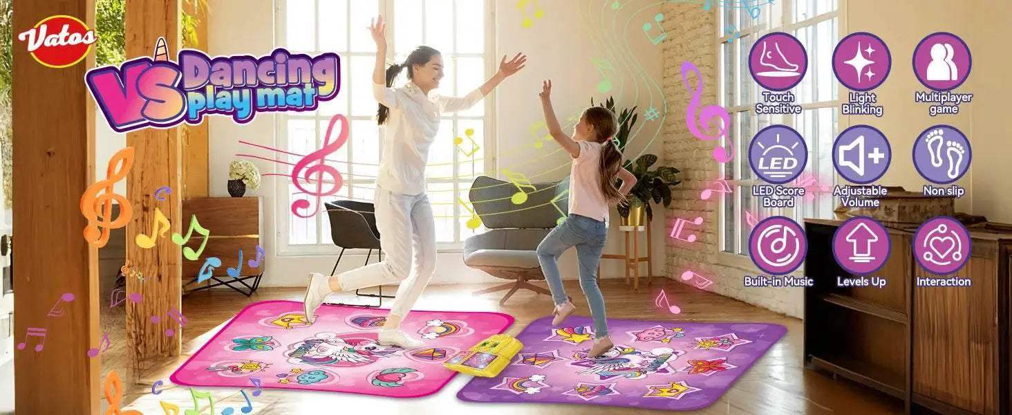  VATOS Unicorn Dance Mat x2 Toys for Girls Fun Play Mat -  ToylandEU™