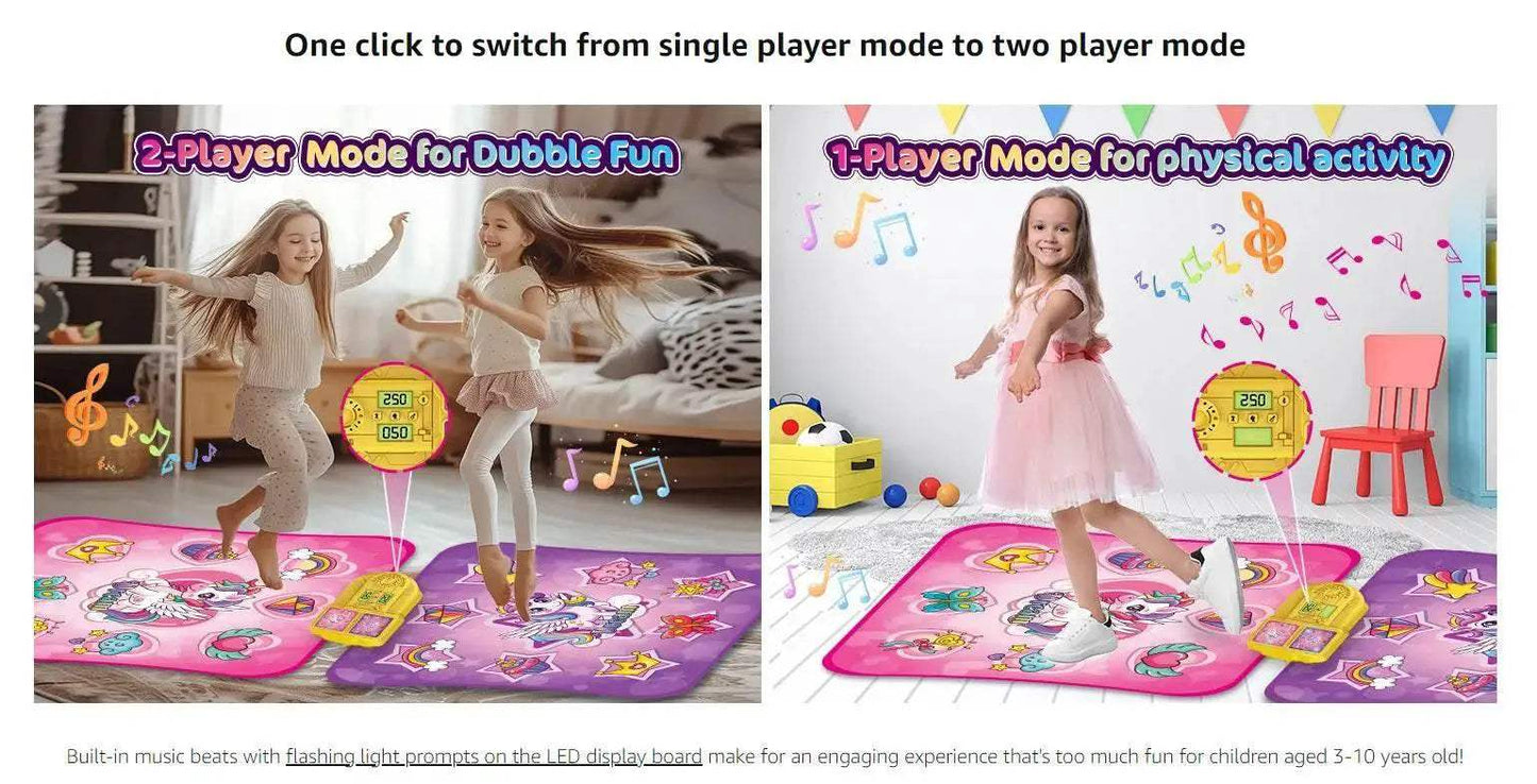  VATOS Unicorn Dance Mat x2 Toys for Girls Fun Play Mat -  ToylandEU™