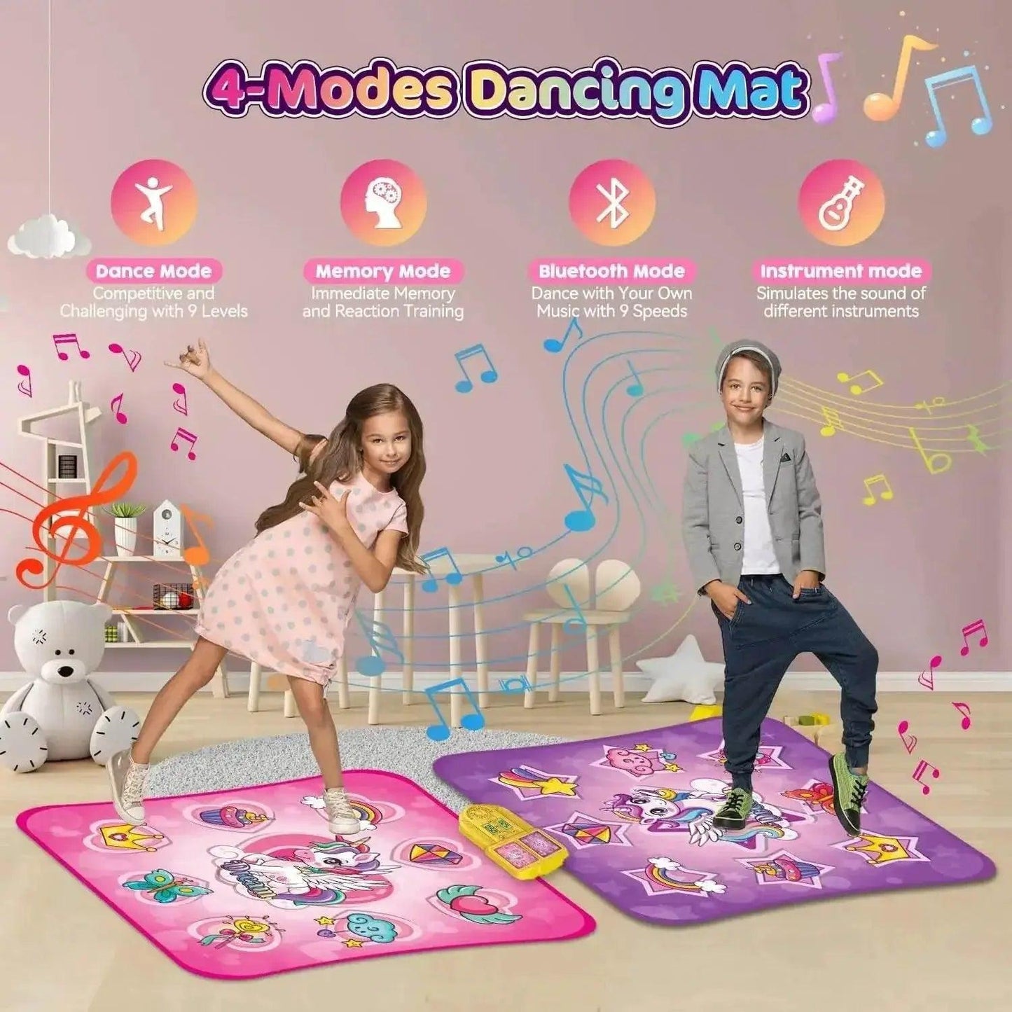  VATOS Unicorn Dance Mat x2 Toys for Girls Fun Play Mat -  ToylandEU™