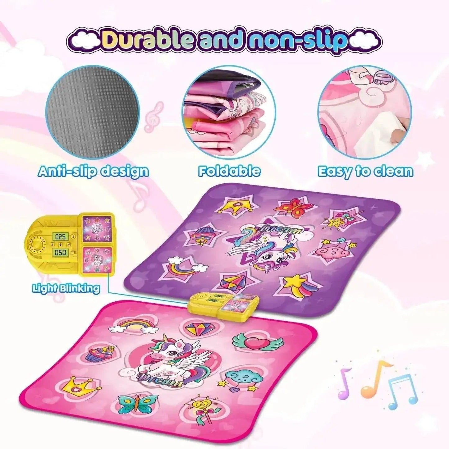  VATOS Unicorn Dance Mat x2 Toys for Girls Fun Play Mat -  ToylandEU™