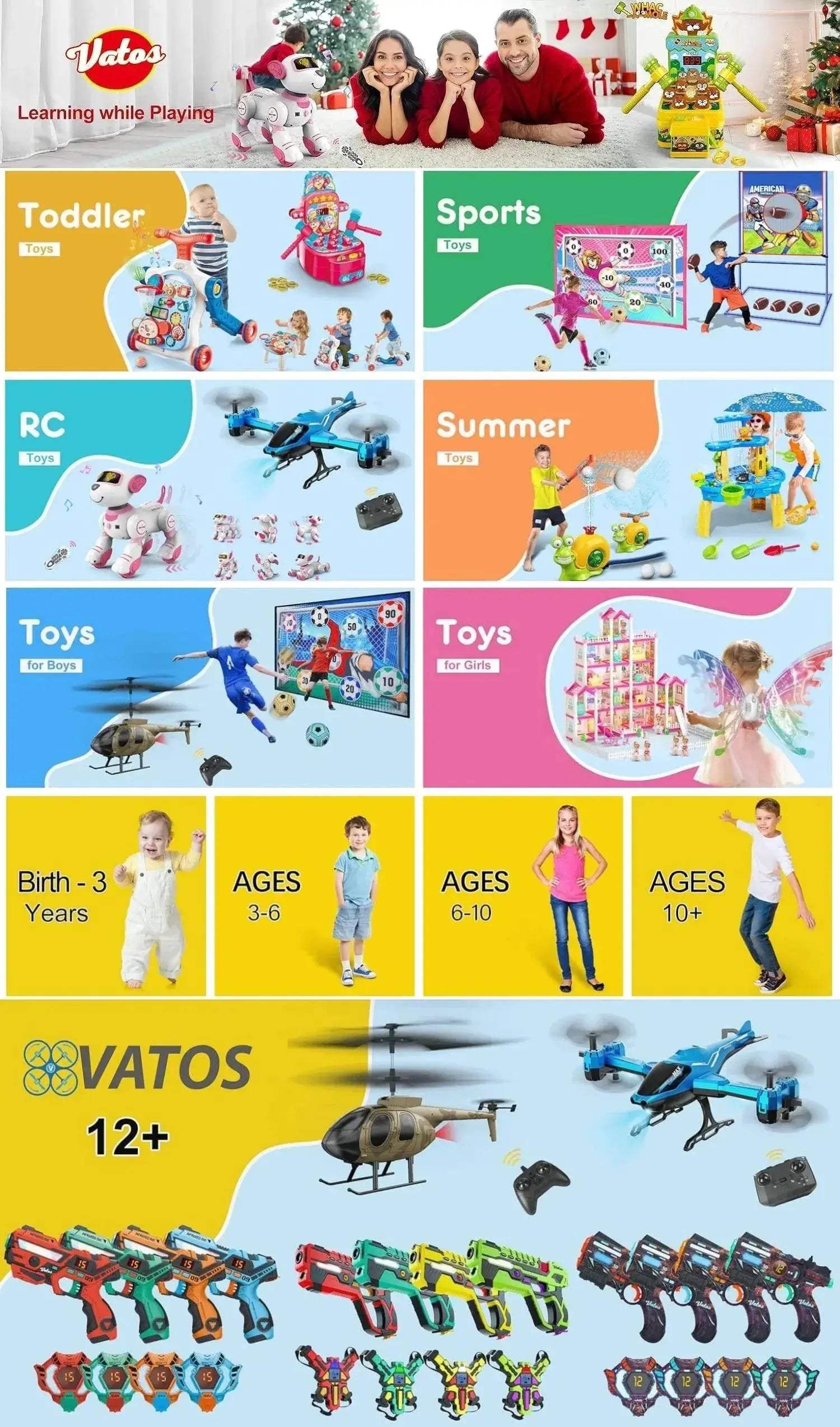  VATOS Upgrade Data Sync Laser Tag Game Set for Kids -  ToylandEU™