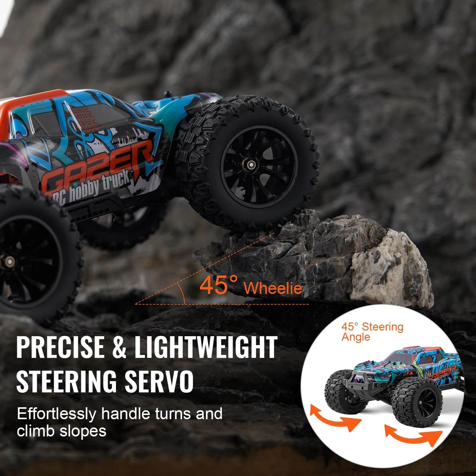VEVOR 1:14 42KM/H 4WD RC Car Adjustable Speed Off-Road Truck - ToylandEU