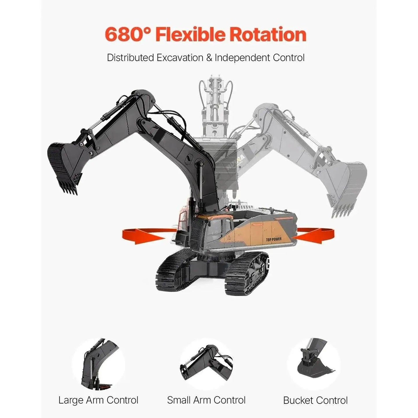  VEVOR 1:14 RC Excavator Toy for Kids Birthday Gifts -  ToylandEU™