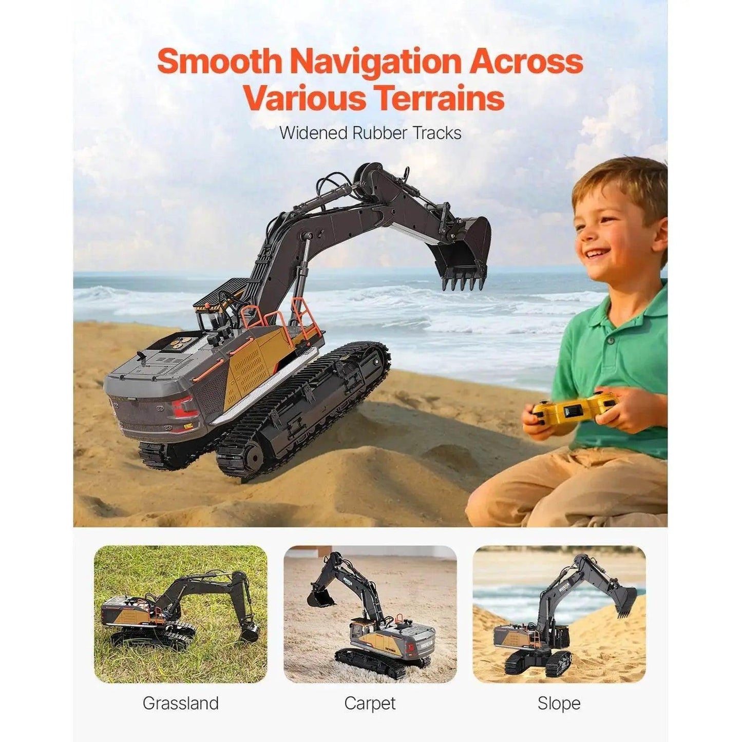  VEVOR 1:14 RC Excavator Toy for Kids Birthday Gifts -  ToylandEU™