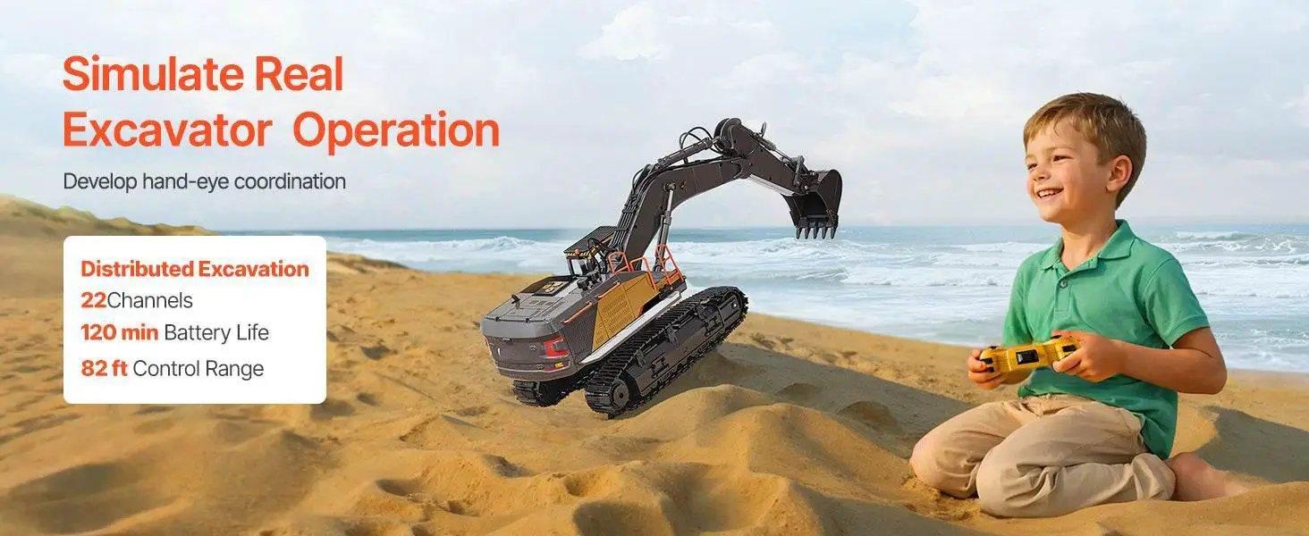  VEVOR 1:14 RC Excavator Toy for Kids Birthday Gifts -  ToylandEU™