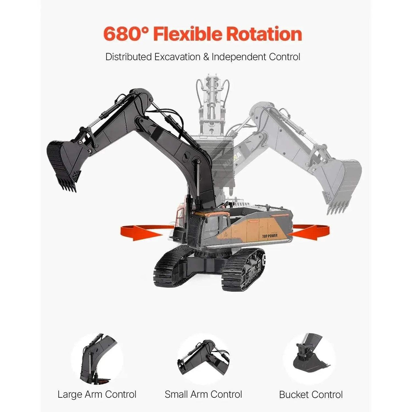  VEVOR 1:14 RC Excavator Toy for Kids Birthday Gifts -  ToylandEU™
