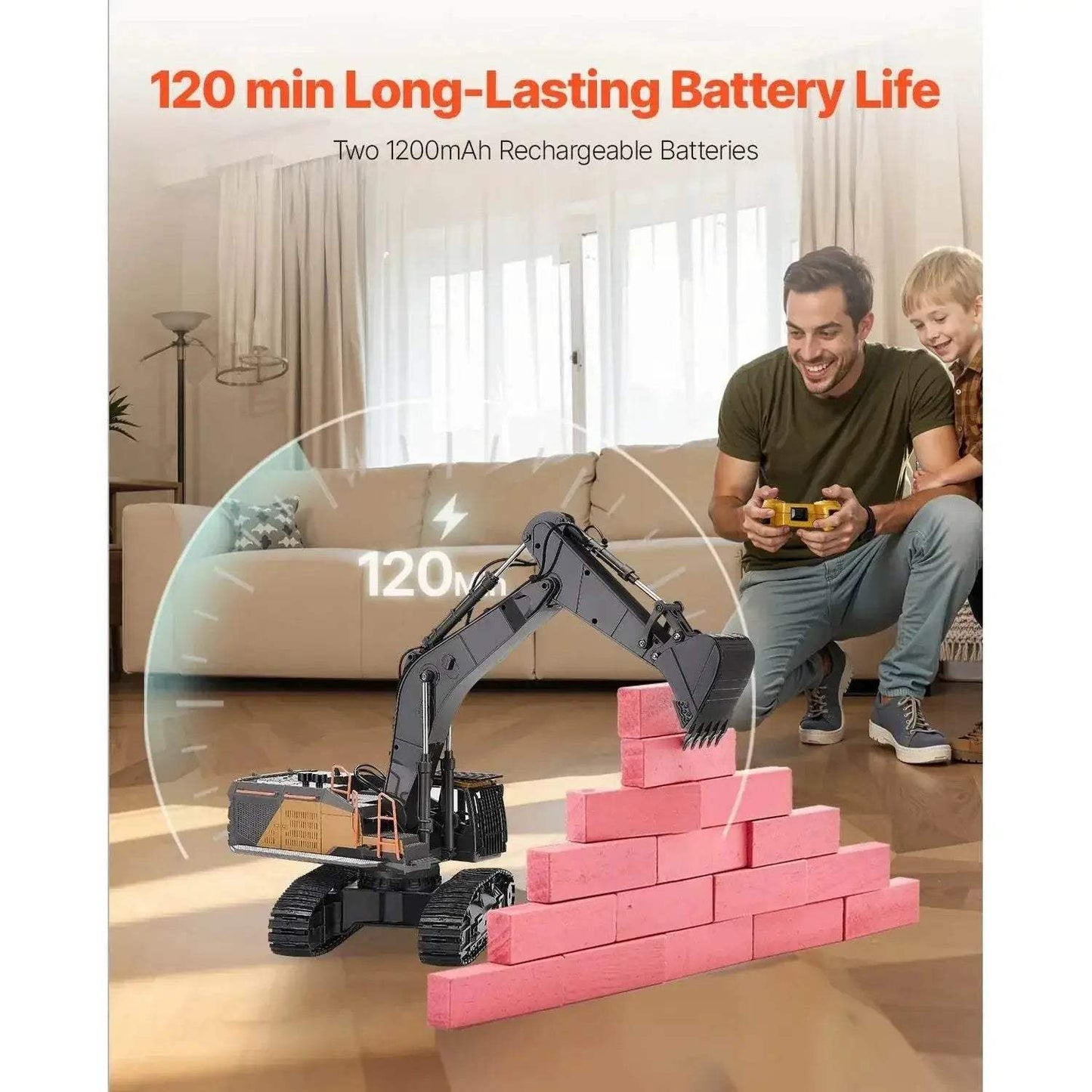  VEVOR 1:14 RC Excavator Toy for Kids Birthday Gifts -  ToylandEU™