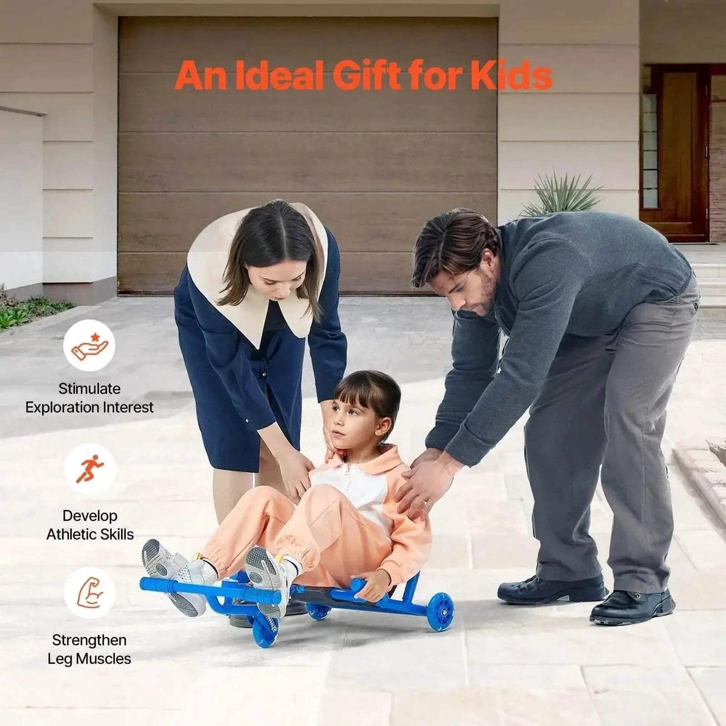 VEVOR 132/198lbs Ride on Scooter Swing Side-to-Side Drift Toys - ToylandEU