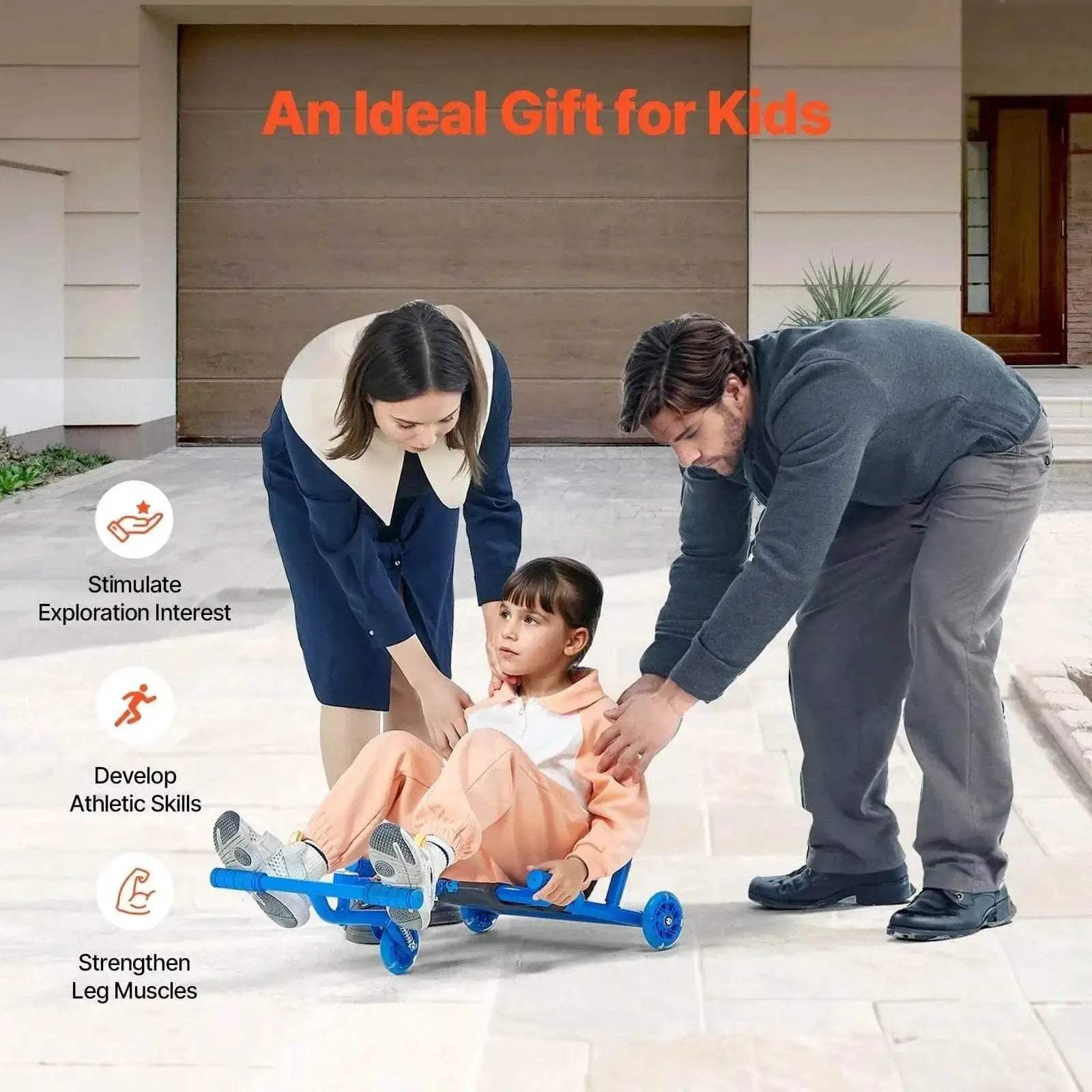 VEVOR 132/198lbs Ride on Scooter Swing Side-to-Side Drift Toys - ToylandEU