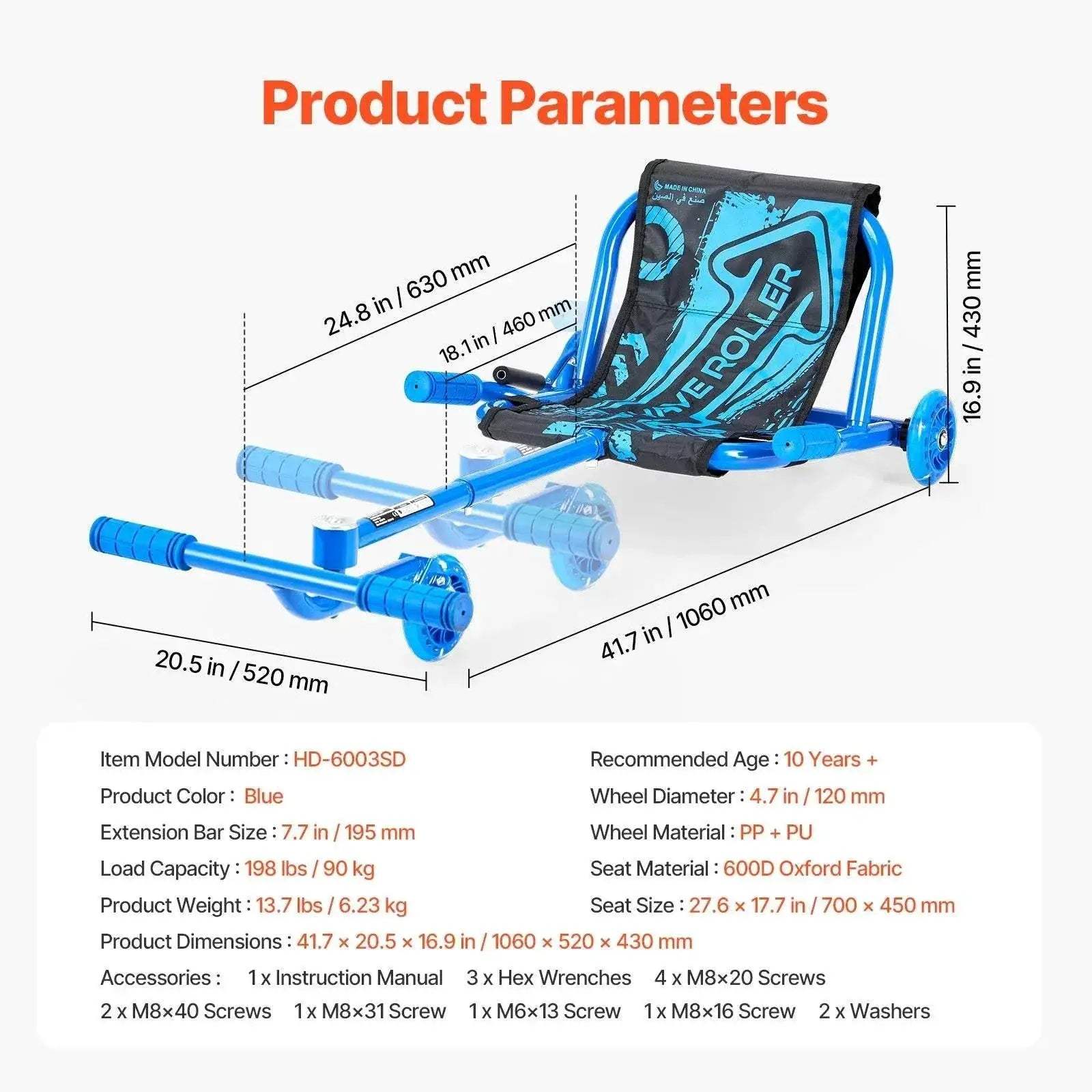 VEVOR 132/198lbs Ride on Scooter Swing Side-to-Side Drift Toys - ToylandEU