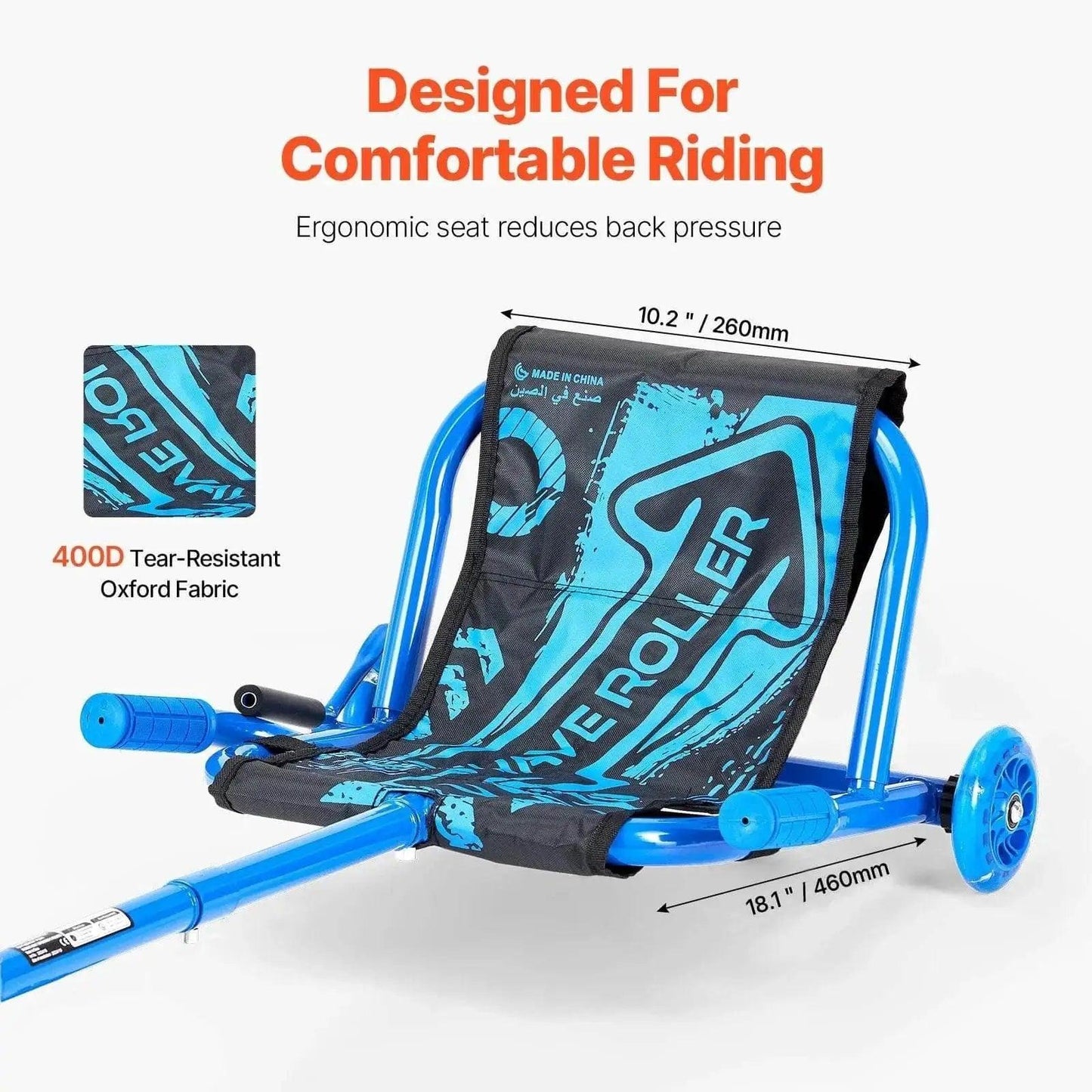  VEVOR 132lbs Ride on Scooter for Kids Zig-Zag Motion -  ToylandEU™