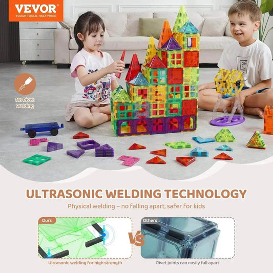  VEVOR 180PCS Magnetic Building Blocks Set for Kids -  ToylandEU™
