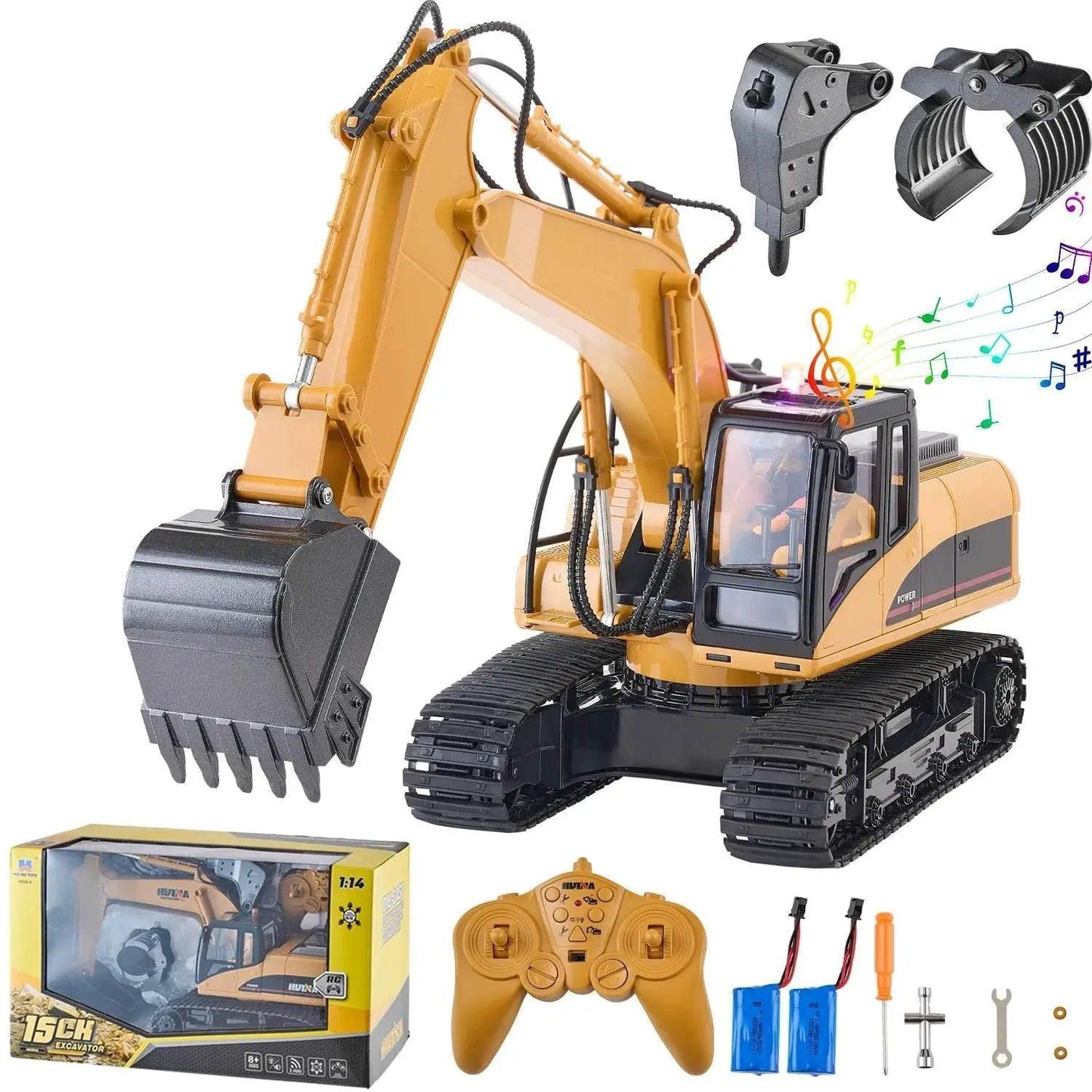 VEVOR 2.4G Remote Control Excavator Digger Toy for Kids -  ToylandEU™