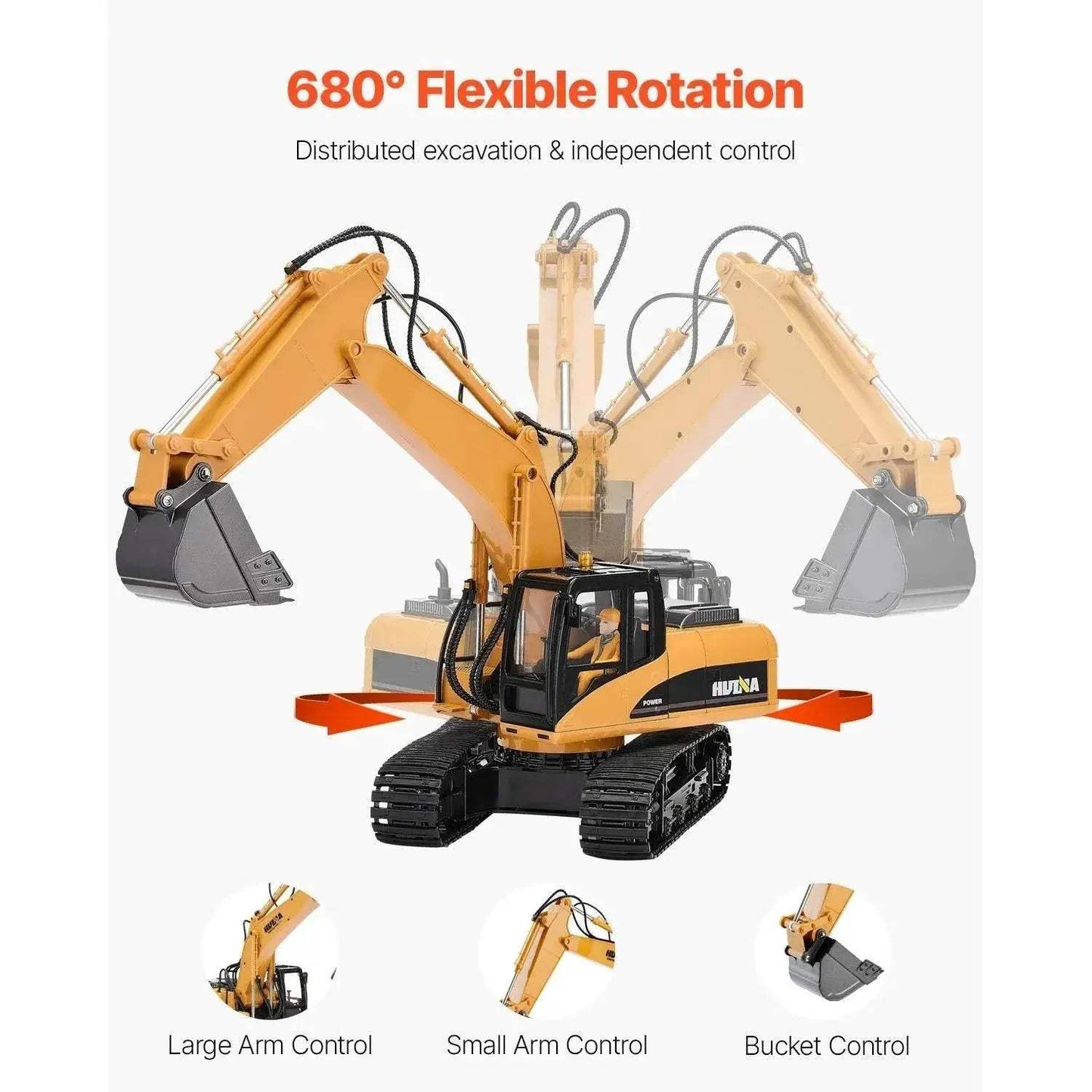  VEVOR 2.4G Remote Control Excavator Dump Truck Toy -  ToylandEU™