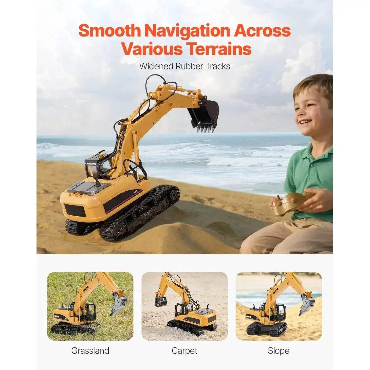  VEVOR 2.4G Remote Control Excavator Dump Truck Toy -  ToylandEU™