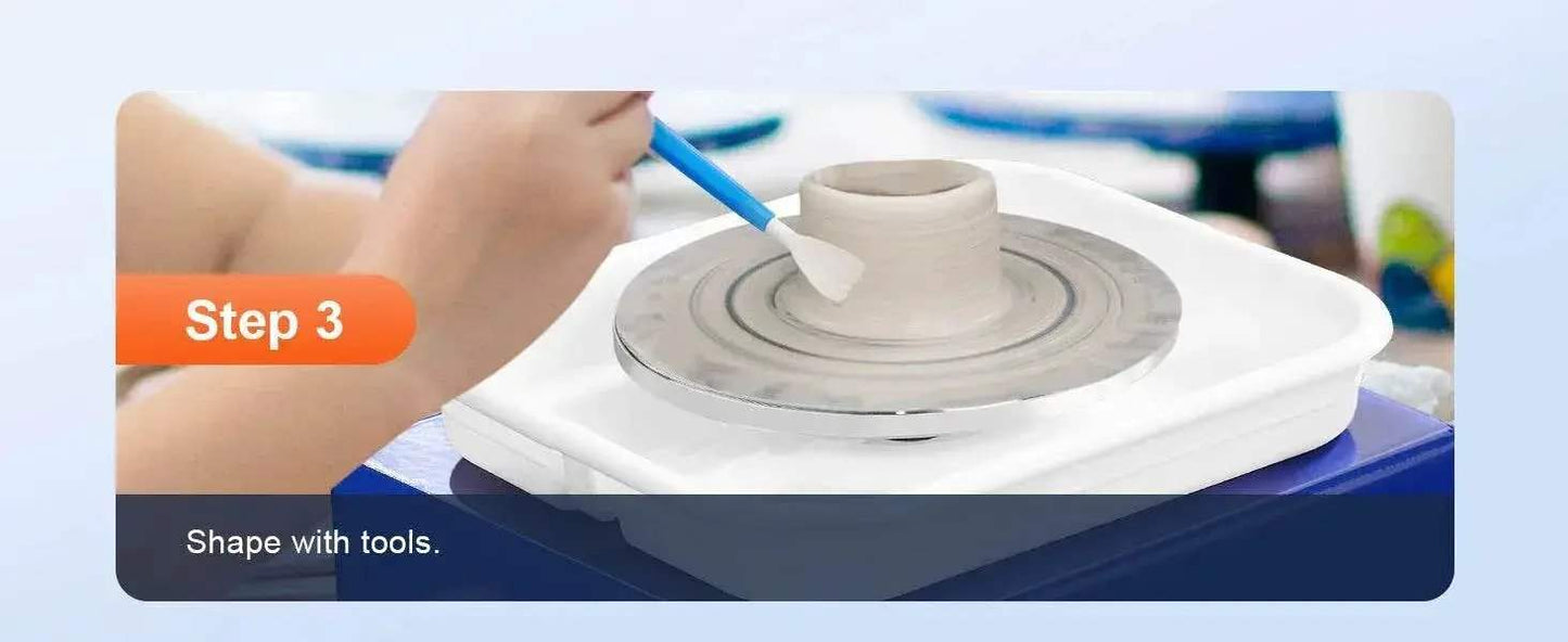 VEVOR 2.6in / 3.9in Mini Pottery Wheel 2 Turntables Machine - ToylandEU
