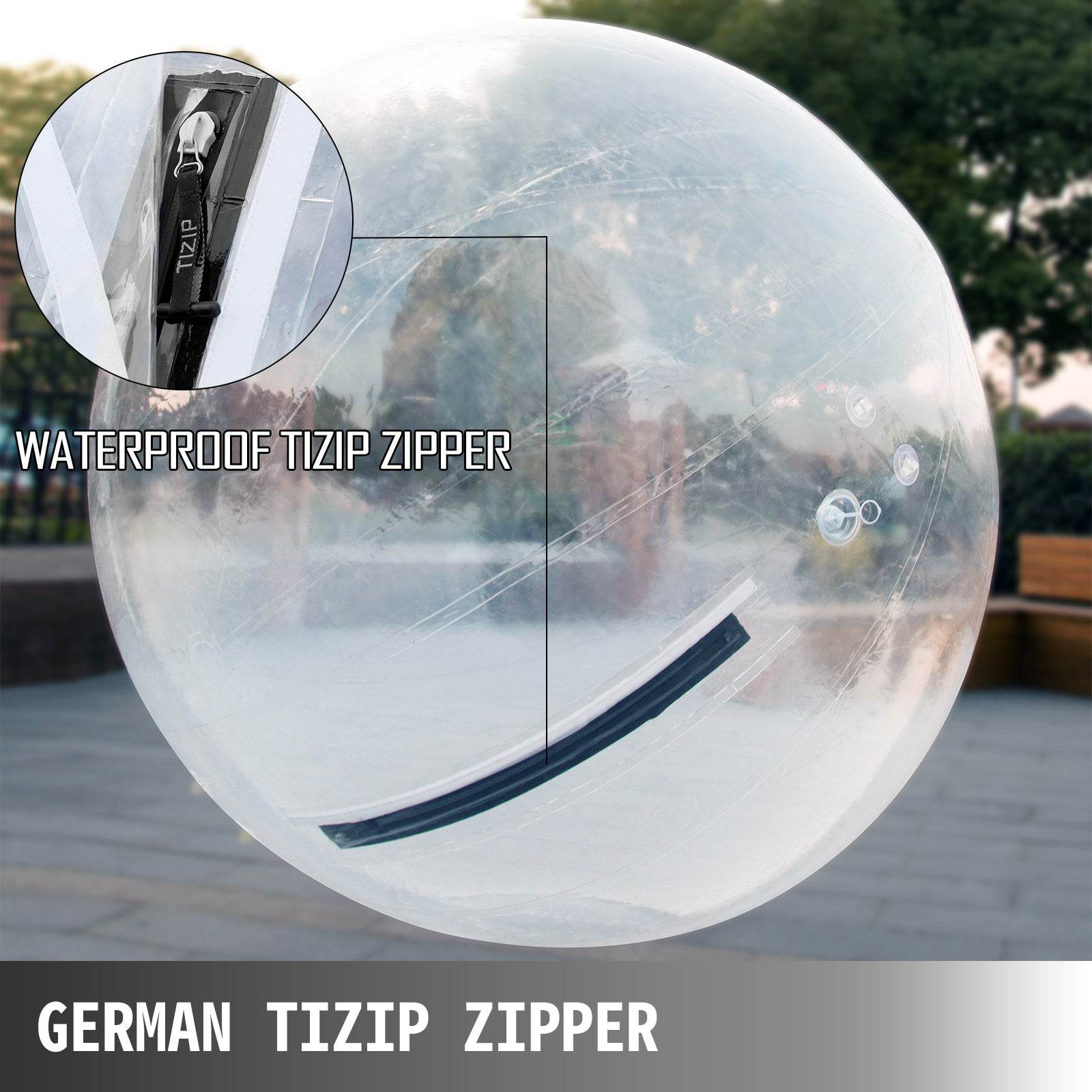 VEVOR 2M Water Walking Ball with Air Blower Pump Inflatable PVC Zorb Ball Waterproof for Amusement Park and Swimming Pool - ToylandEU